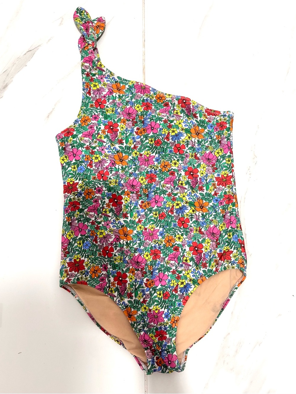J. Crew Kids One-Shoulder Floral One-Piece Swimsuit 10T